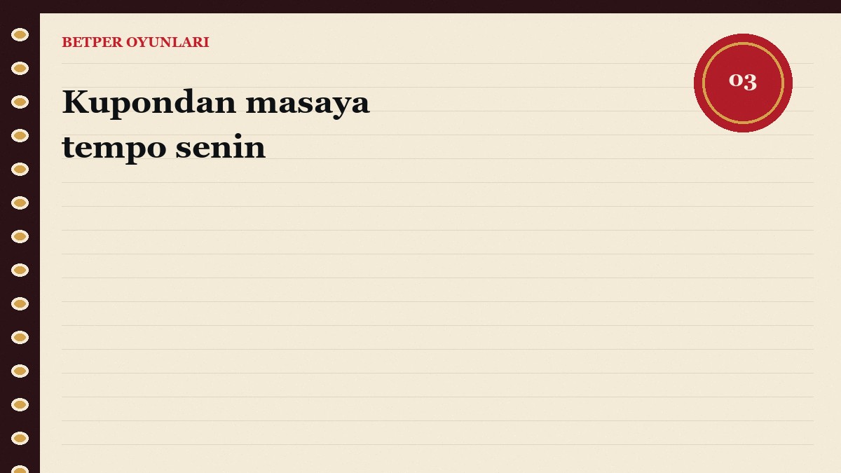Betper oyunları: kupon, masa ve slot